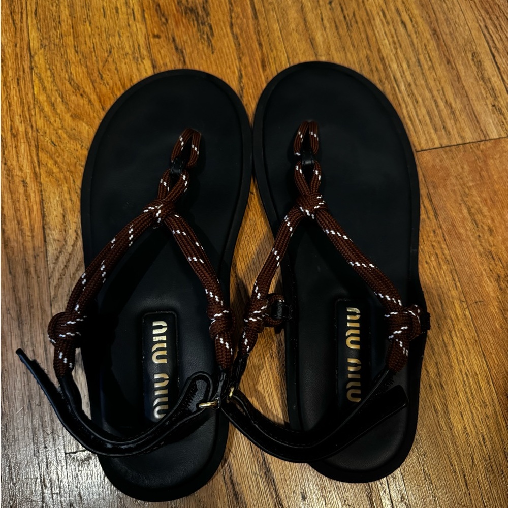 Miu Miu Rivière Cord Sandals